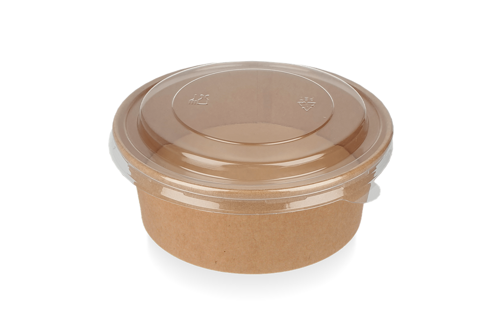 Saladier en carton pokebowl Kraft combi 20oz/500 ml. 150 pcs.+ 150 pcs.