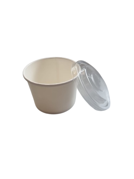 BOWL-LID-100-RPET - Couvercle RPET pour pot salade 200-250ml/100 mm. - 500 pcs.