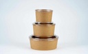 Saladier en carton pokebowl Kraft combi 20oz/500 ml. 150 pcs.+ 150 pcs.