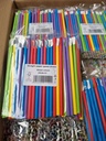 209060 - Paille cuillère carton multicolore- 8/200mm - 125 pcs.