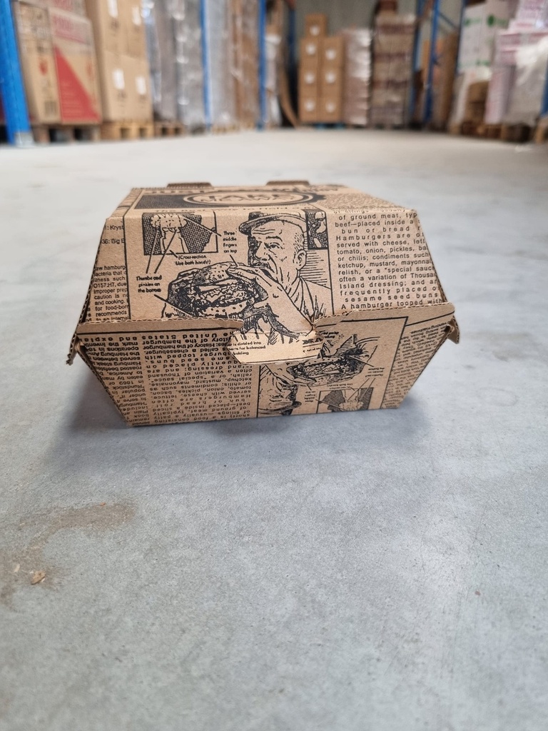 Kraft Hamburgerbox M - 100 pcs. 115x115
