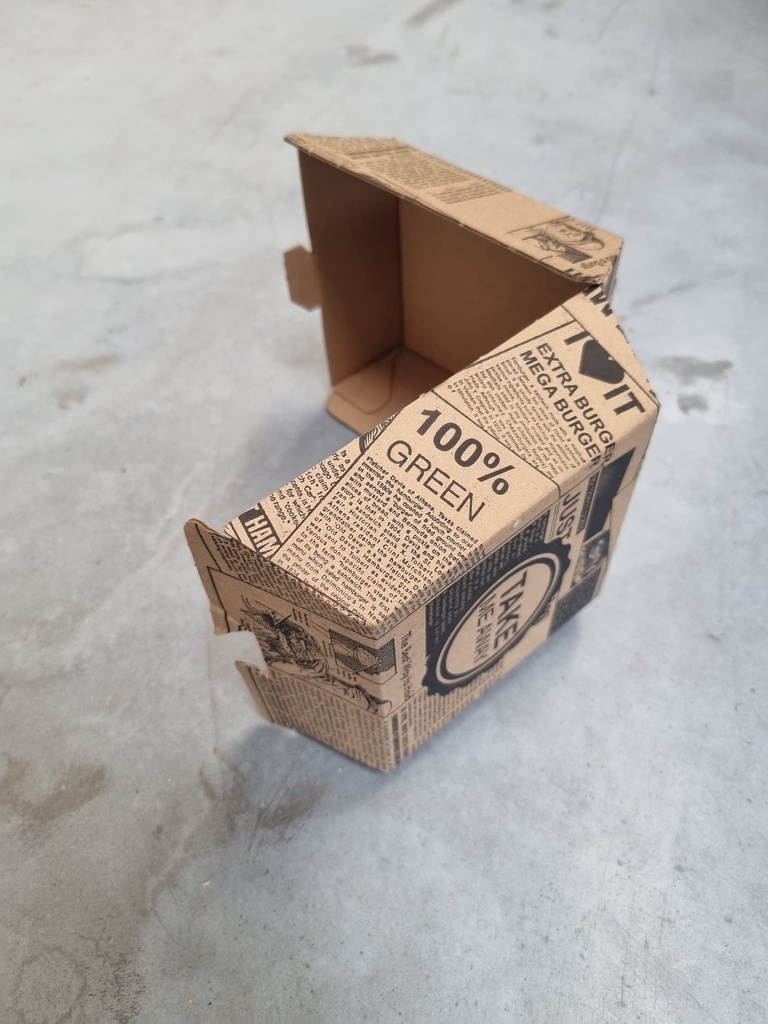Kraft Hamburgerbox M - 100 pcs. 115x115