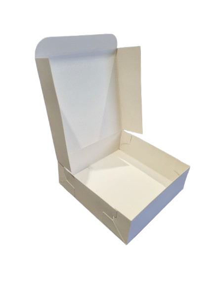 Boite pâtisserie (Cake box) 13*13*5 - WHITE - 100 pcs.