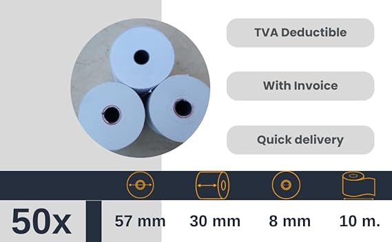 57300810 - Rouleaux Thermique Papier  48gr. 57x30x8 cm. 10 m.
