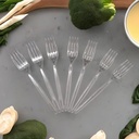 Fourchette LUX Transparent Reutilisable - 100 pcs.