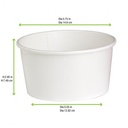 Saladier rond en carton blanc "Buckaty" H75mm 900ml - 45 pcs.