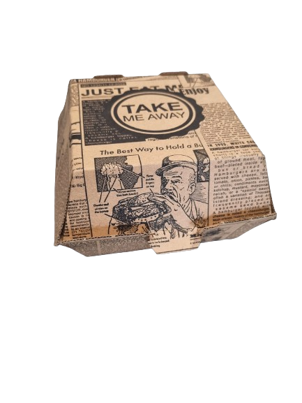 Kraft Hamburgerbox M - 100 pcs. 115x115x9 cm.