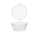 Pot à sauce 2oz/60cc avec couvercle fixe - 1000 pcs.