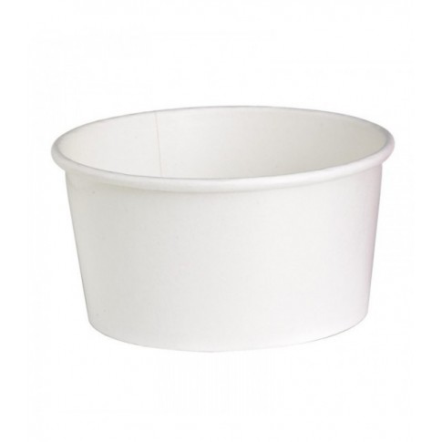 Saladier rond en carton blanc - 360 pcs.