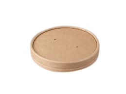 Couvercle gobelet soupe BIO en Kraft 115mm.  25 pcs. 