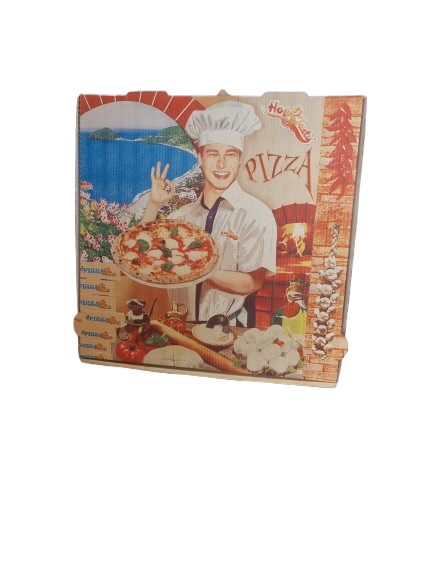 [33334W] Pizza doos 33x33x4 cm. Wit 100 pcs.