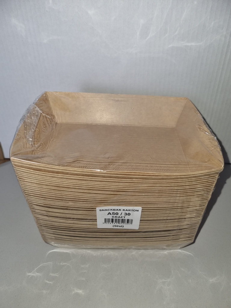 A50 - Ravier Carton Kraft - 167x100x53 - 50 pcs.