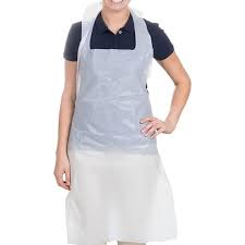 Tablier jetable en PE, blanc, 75 x 120 cm, 50 pcs.