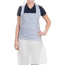 Tablier jetable en PE, blanc, 75 x 120 cm, 50 pcs.