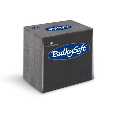 BulkySoft® Serviette cellulose - 2 ply- 40x40 cm. - 1/8 - BLACK - 100 pcs.