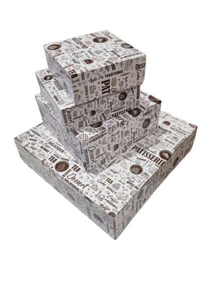 Boite pâtisserie (Cake box) 19*19*8 - WHITE - 100 pcs.