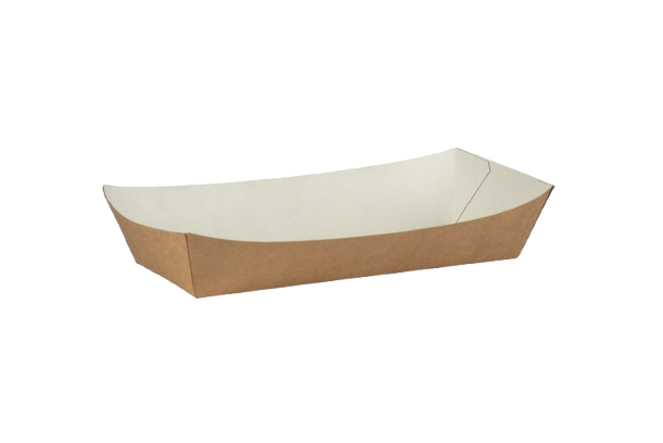 A16 - Ravier Carton Kraft/blanc DP - 50 pcs.