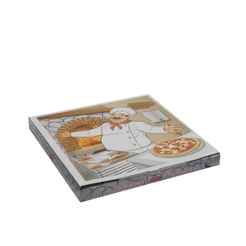 [32324W] Pizza doos 32x32x4 cm. Wit 100 pcs.