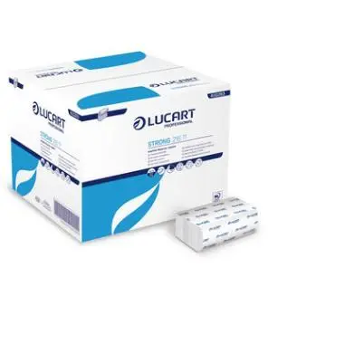 Serviettes blanches pure ouate 16 x 24 cm Strong 216 TI -  (40x150) / 6000 pcs