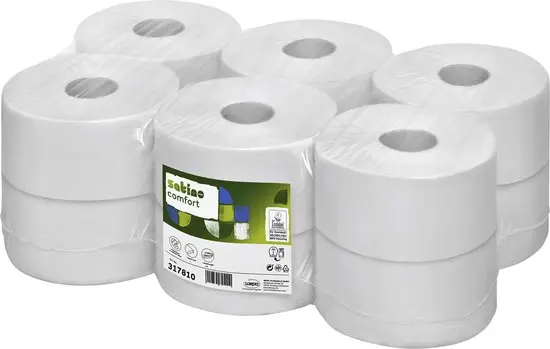 Mini Jumbo Papier WC 2 ply dévidage central 180m - 720 f. - 12 pcs.