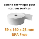 Thermique roll pour stations services 80 gr. BPA-Free / 59x160x25mm - 236m. 