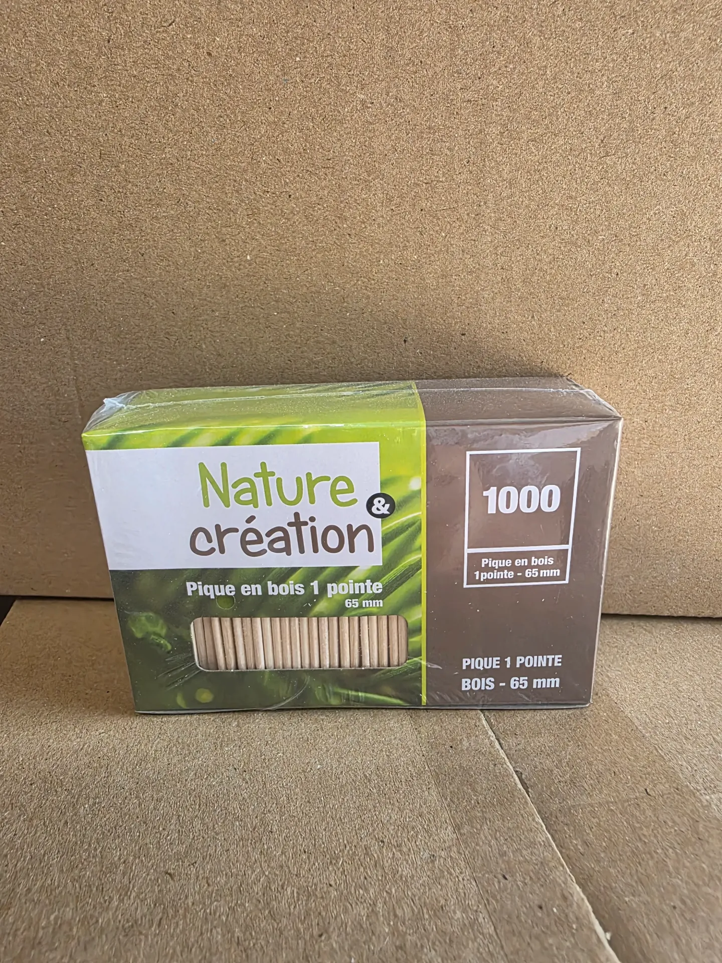 [DICD064] Cure dent bois 1 pointe 65 mm - 1000 pcs.
