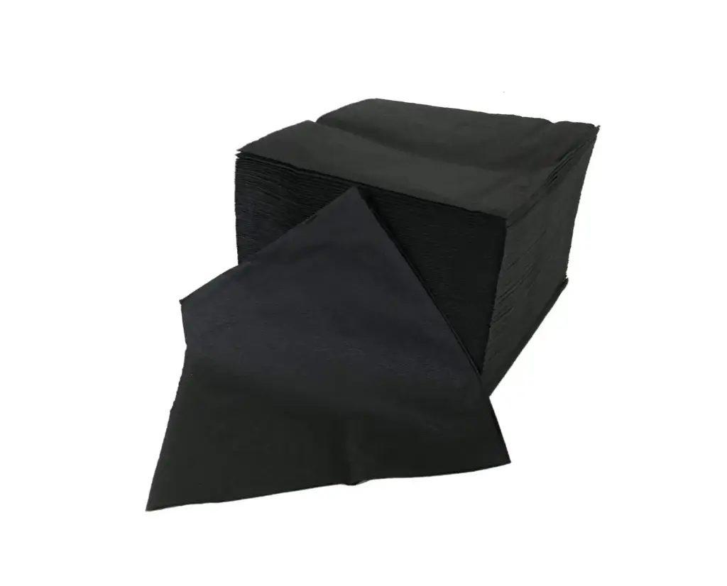 Serviette Noir 2 ply - 24*24 - (8x300pcs)/2400 pcs.