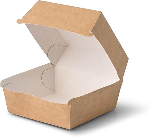 Hamburgerbox kraft S / 110 x 110 x 77 mm - 50 pcs