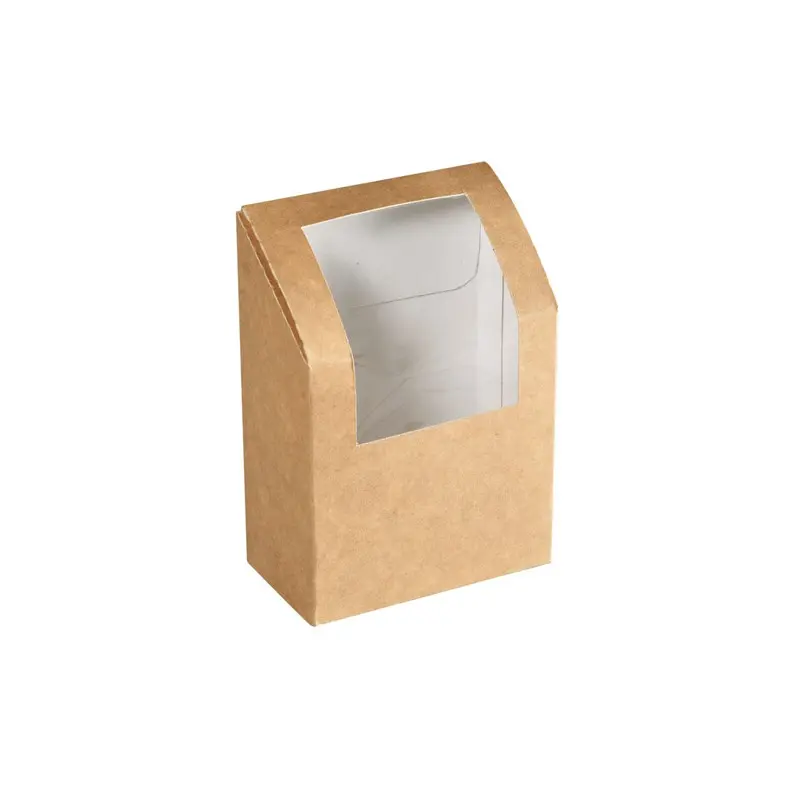 Boite Wrap carton Eco + Couvercle fenêtre 90 x 50 x 130 mm. - 50 pcs. 