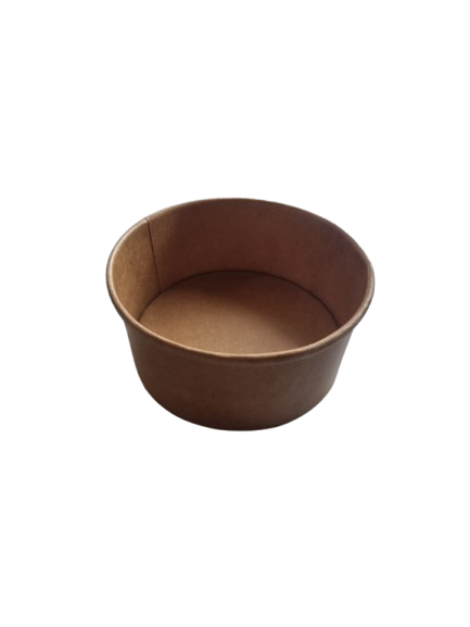 Pot salade kraft BOWL BRUN 200ml double laminage(int+ext) - 100*90*35  - 500 pcs. (10x50pcs.)