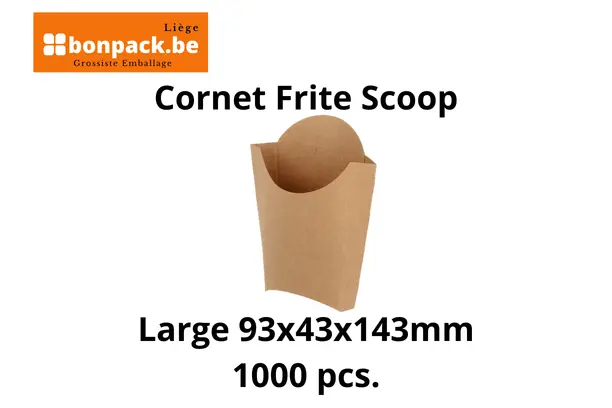 CORNET FRITE -L- BROWN 93x43x143 - 10x100 P/C