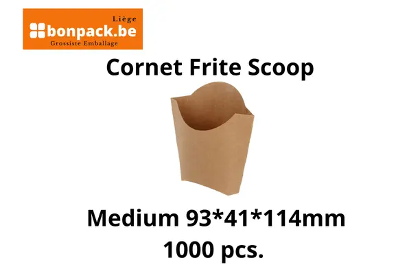CORNET FRITE -M- BROWN 93x41x114 - 10x100 P/C 