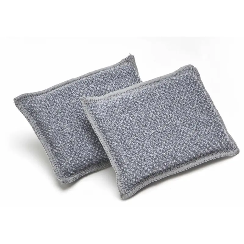 Eponge grattante bifaces en microfibres 13 x 9 cm - 10 pcs.