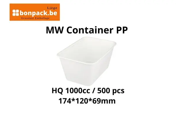 [HQ174691] 1000cc MW Container Reutilisable WHITE- 500pcs