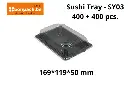 Sushi Tray Noir + Couvercle  Combi SY-03 / 169*119*50mm - 400 pcs.