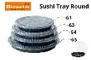Sushi Tray ROUND + Couvercle Combi SY-64 / 350*60mm - 120 pcs.