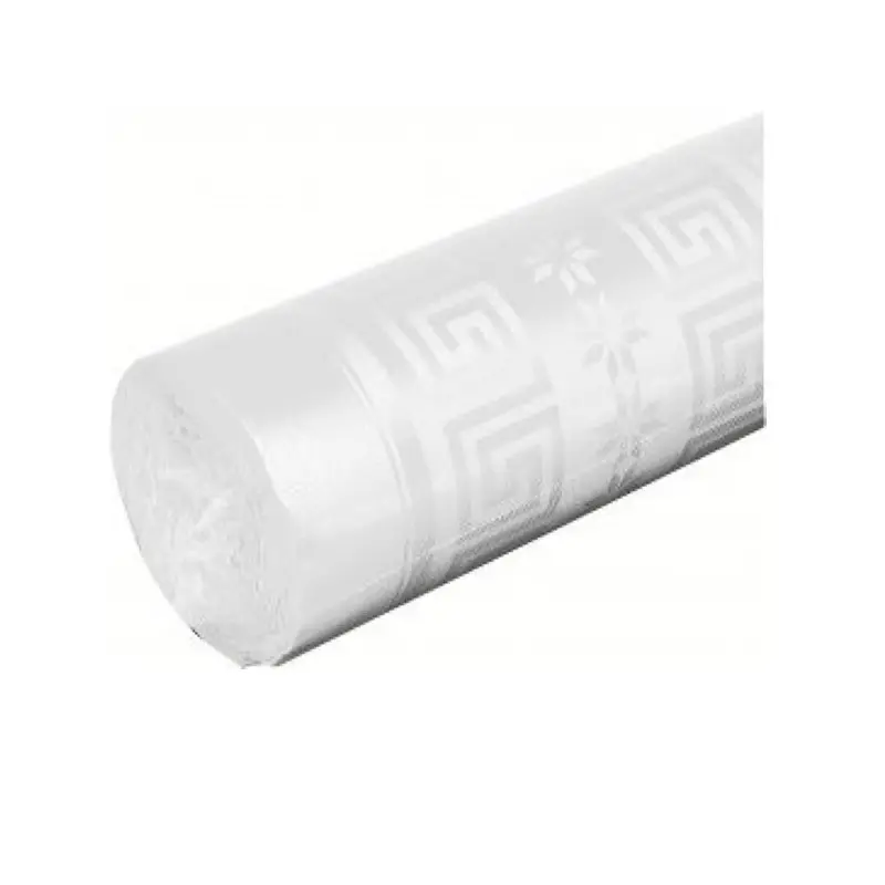 Nappe papier Damassé Punch 1.18 x 50 m Blanc
