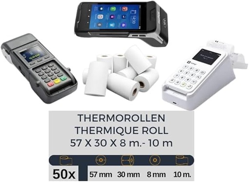 57300810 - Rouleaux Thermique Papier  48gr. 57x30x8 cm. 10 m.