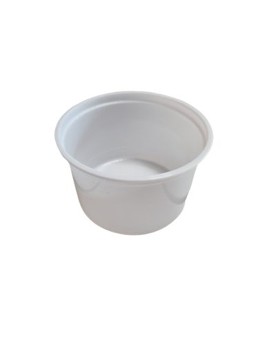 [QCR115701] MW Round Container 500cc 500pcs WHITE