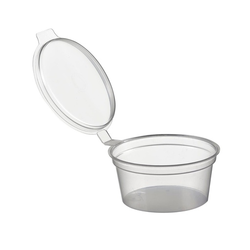 [768130] Pot à sauce 1oz/30cc avec couvercle fixe - 1000 pcs.