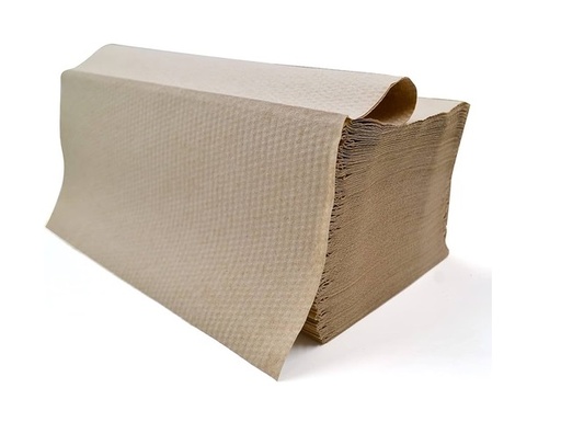 Essuie-mains pliable zigzag 2ply 24x21 cm. GRIS / BRUN