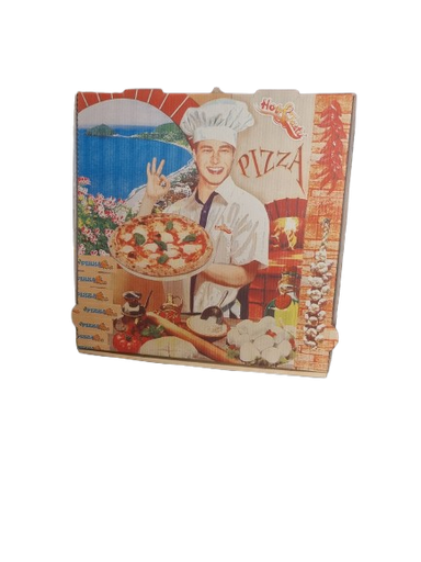 [33334W] Pizza doos 33x33x4 cm. Wit 100 pcs.