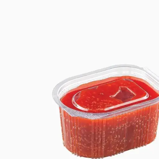 Pot à sauce 50 cc. + couvercle  oval combi PET1000 pcs.