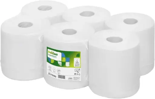 [ESEIB8830NE] Essuie Main Devidage Central Blue Gauffre 450 f. / 6 roll.