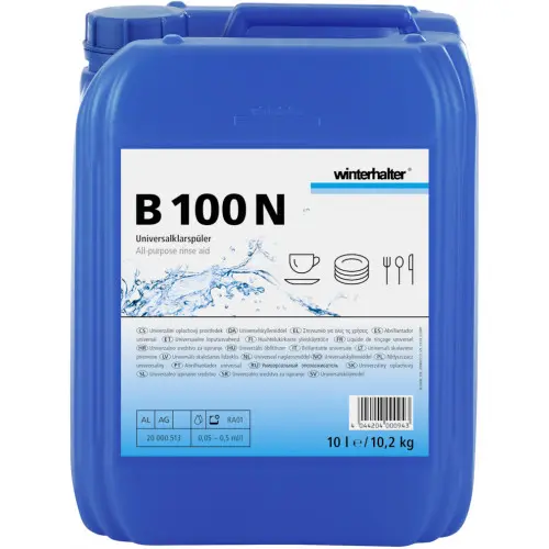 [B100N] Winterhalter B100N Liquide de rincage 10L pour lave-vaisselle industriel