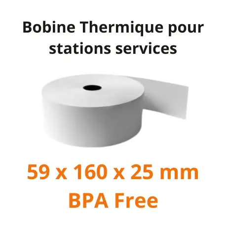 [TOM5916025] Thermique roll pour stations services 80 gr. BPA-Free / 59x160x25mm - 236m. 