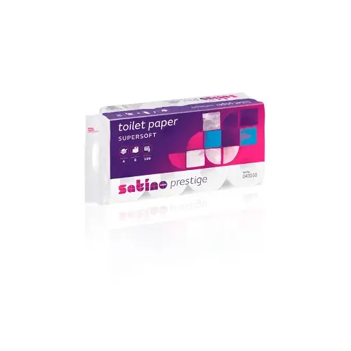WC Papier Satino Prestige 4 plis 150 f.  (9 x 8 pcs.)/72 pcs.
