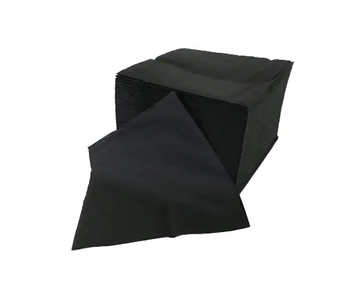 Serviette Noir 2 ply - 24*24 - (8x300pcs)/2400 pcs.