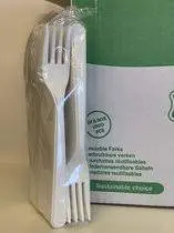 Fourchette RE-FLEX White Reutilisable - 10 x 100 pcs (1000 pcs/ctn)